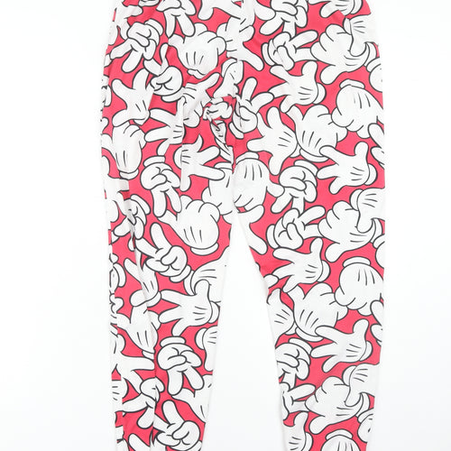 Disney Women's Red Lounge Pants, Size 12-14, Cartoon Print