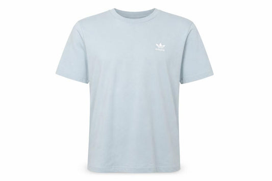 Front view of Adidas Men Blue T-Shirt Crew Neck S Logo Accent