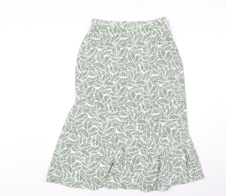 Eastex Women's Green Floral Polyester Skirt UK Size 12