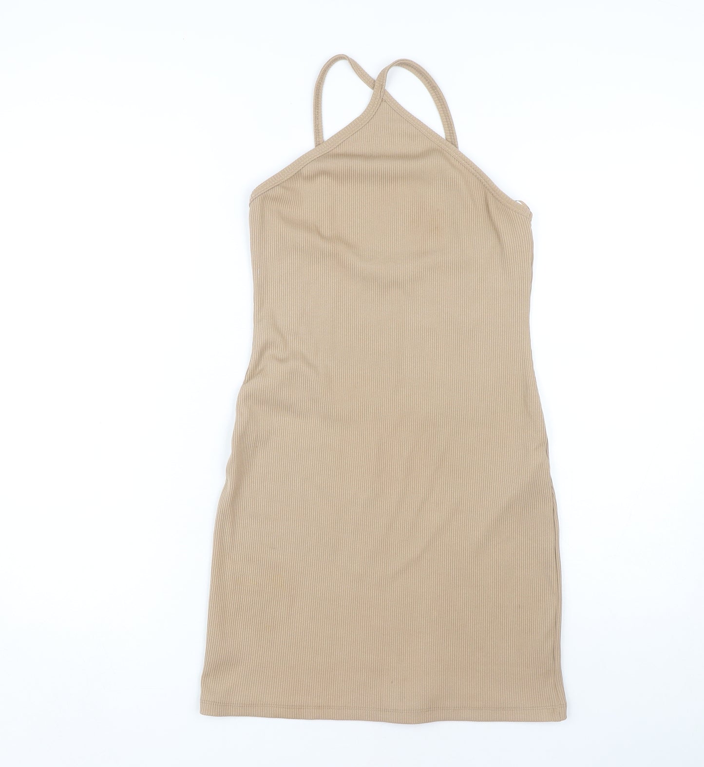 Pull&Bear Women's Beige Slip Dress Size 12