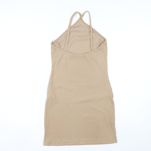 Pull&Bear Women's Beige Slip Dress Size 12