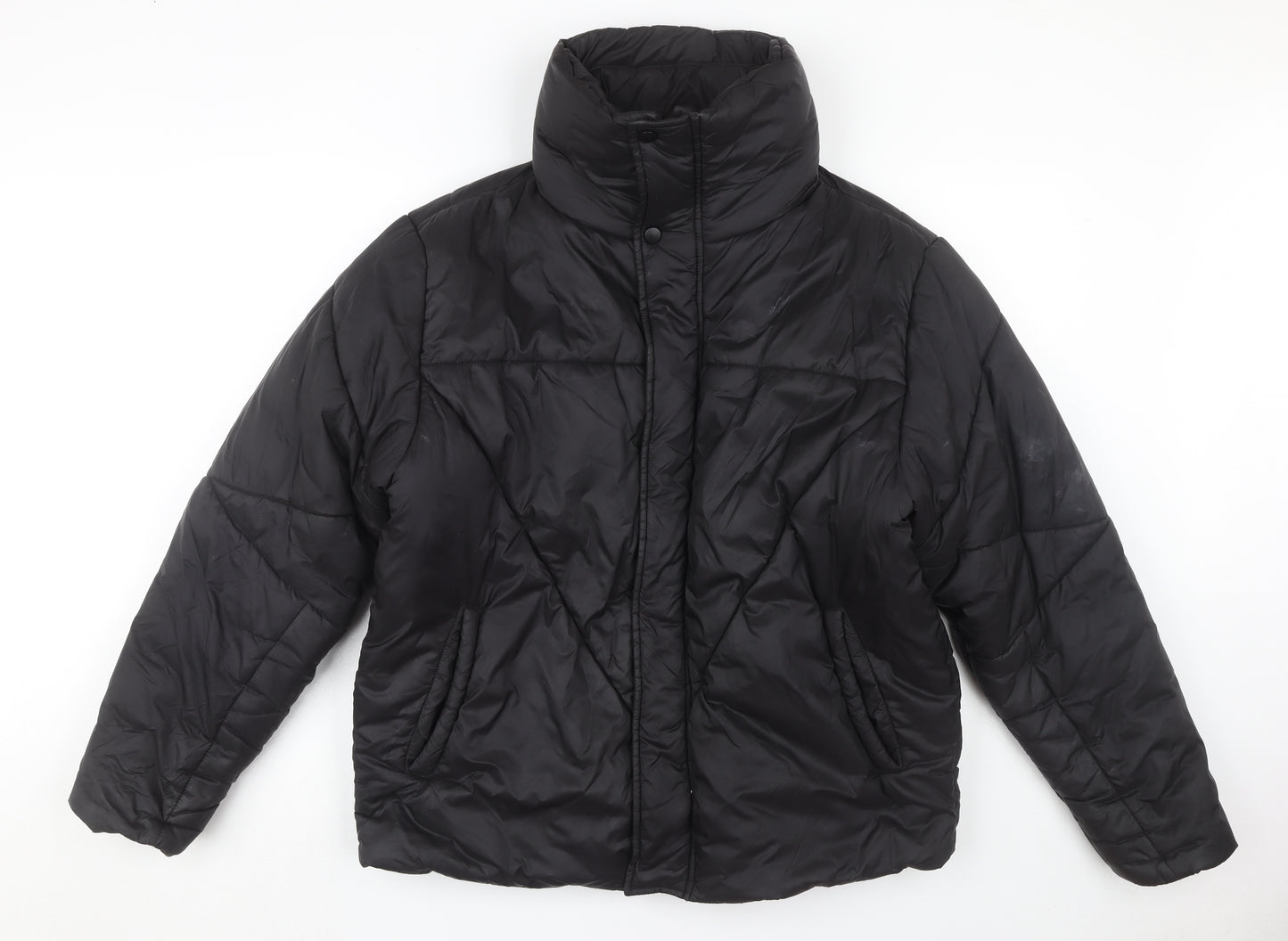 Collusion Women's Black Puffer Jacket, Size S, Winter Essential