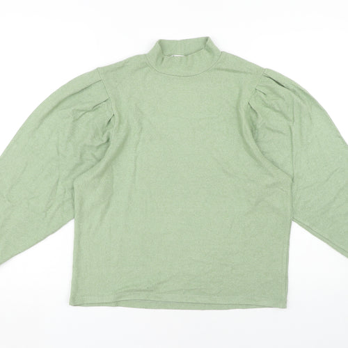 Stradivarius Women’s Green Mock Neck Jumper, Size 12