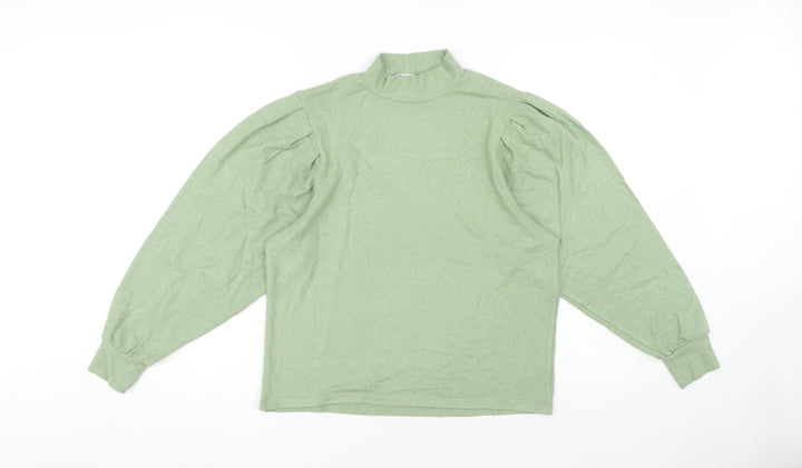 Stradivarius Women’s Green Mock Neck Jumper, Size 12