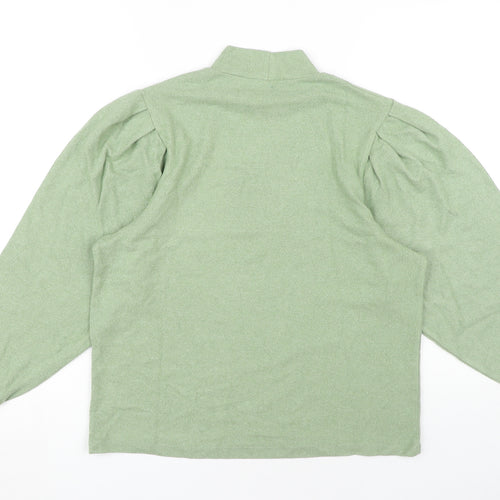 Stradivarius Women’s Green Mock Neck Jumper, Size 12
