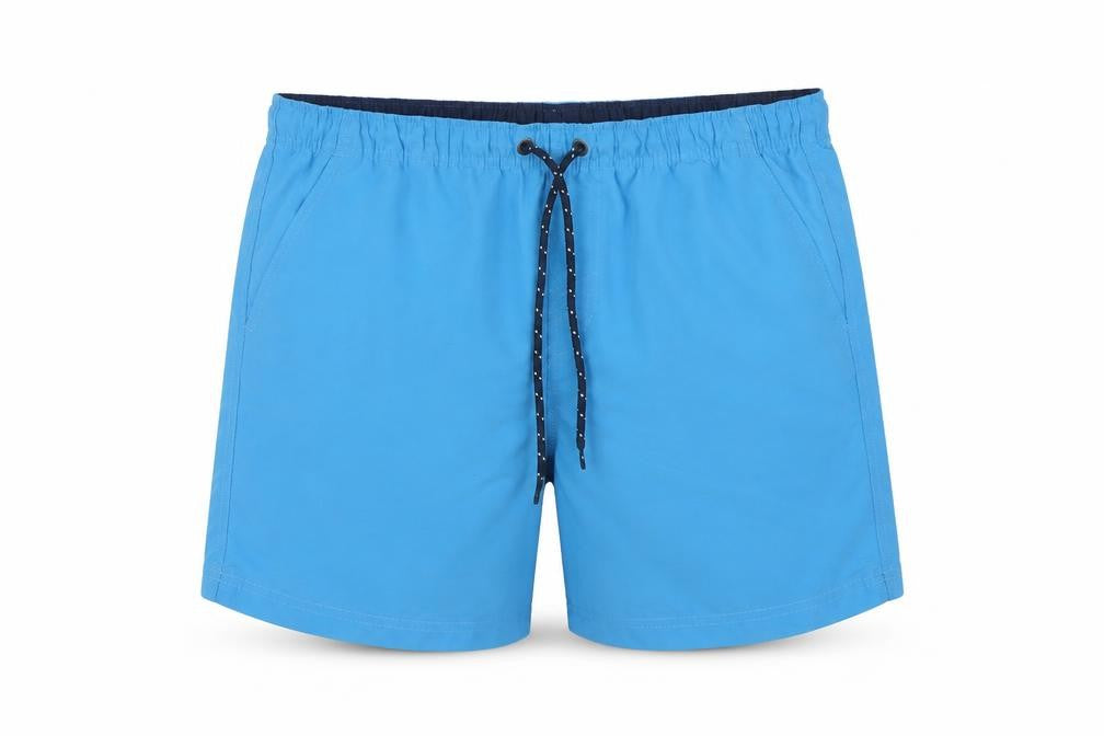 Maine Men's Blue Swim Shorts L Elastic Waist