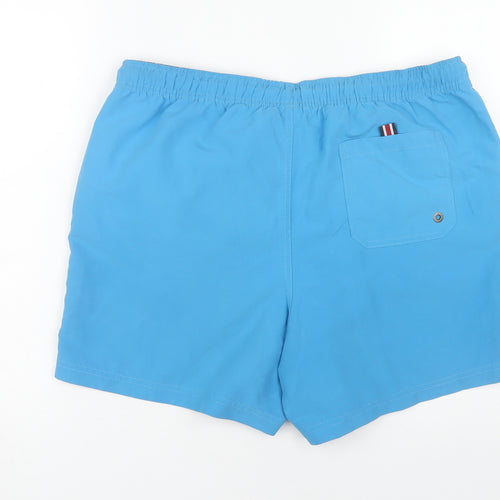 Maine Men's Blue Swim Shorts L Elastic Waist