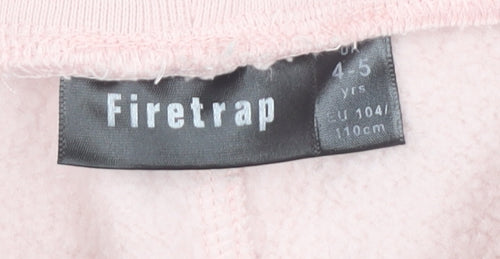 Firetrap Girls Pink Jogger Trousers 4-5 Years