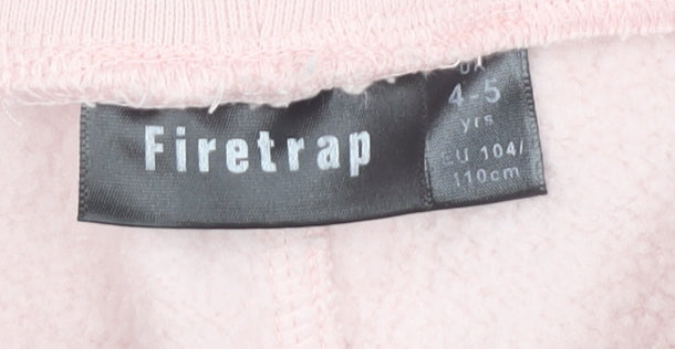 Firetrap Girls Pink Jogger Trousers 4-5 Years