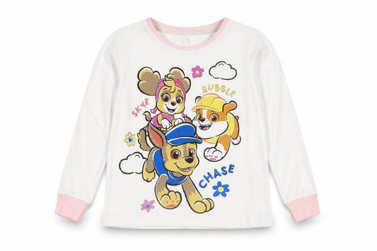 Nickelodeon Girls White Pyjama Top 3-4 Years - PAW Patrol Print