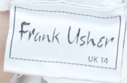 Frank Usher Women's White Trousers, Size 14