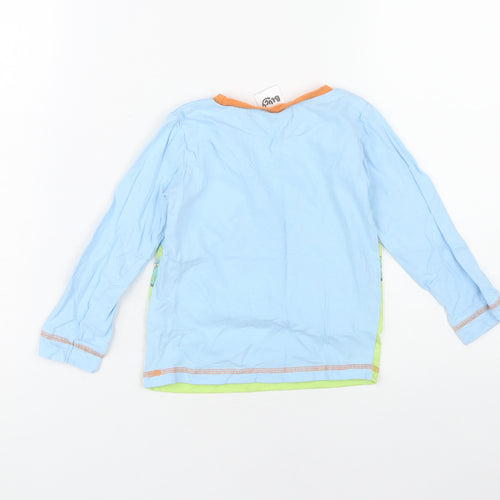 Bluey Boys Pyjama Top 3-4 Years Blue Green Long Sleeve