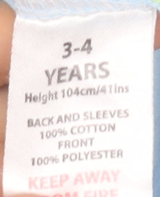 Bluey Boys Pyjama Top 3-4 Years Blue Green Long Sleeve