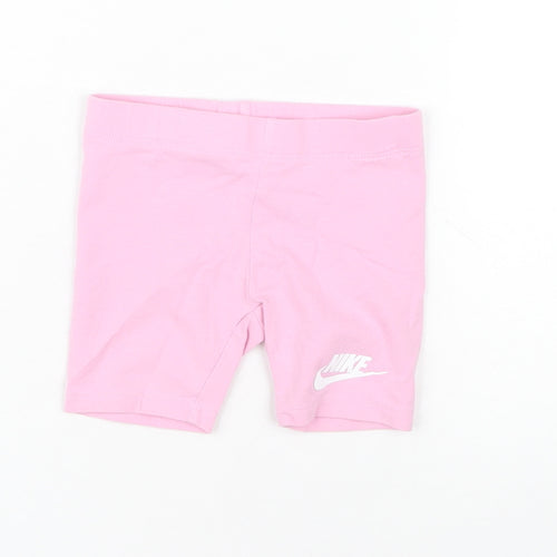 Nike Girls Pink Biker Shorts, Size 3-4 Years, Activewear
