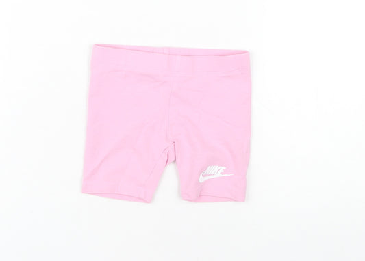 Nike Girls Pink Biker Shorts, Size 3-4 Years, Activewear