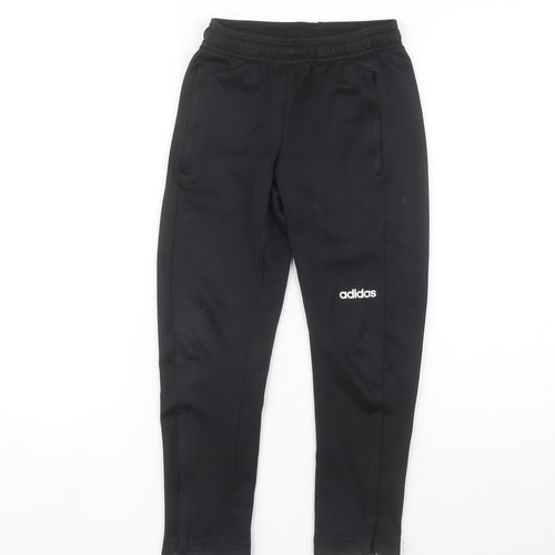 Adidas Boys Black Jogger Trousers 7-8 Years