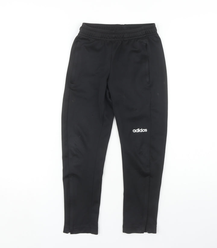 Adidas Boys Black Jogger Trousers 7-8 Years