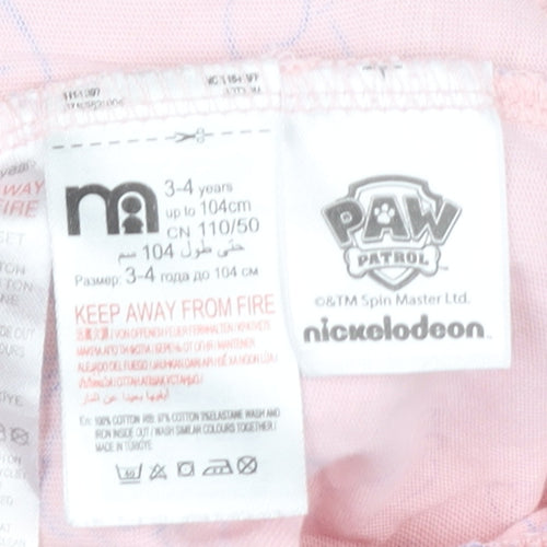 Girls Pink PAW Patrol Pyjama Pants, 3-4 Years, Cotton Blend