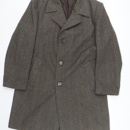 Foster Menswear Men's Brown Overcoat, Size 42, Classic Style
