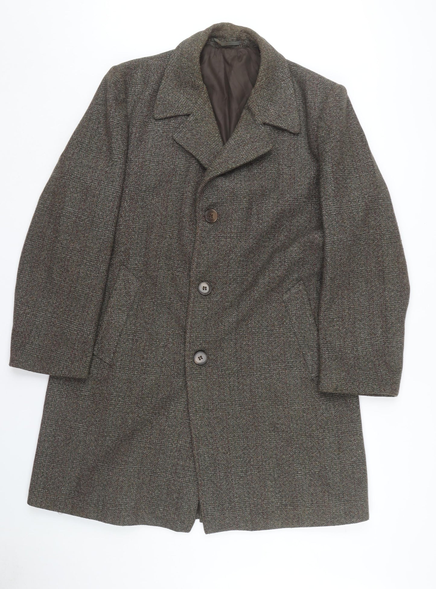 Foster Menswear Men's Brown Overcoat, Size 42, Classic Style