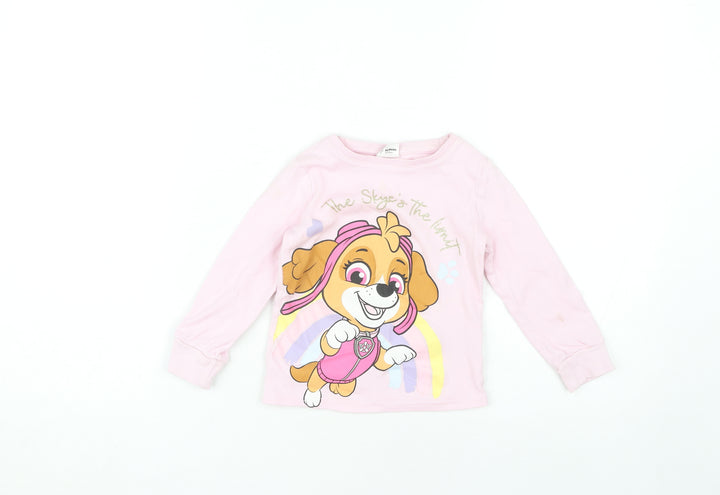 Girls Pink Paw Patrol Pyjama Top, 3-4 Years, Long Sleeve
