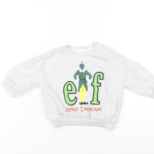 George Unisex Grey Christmas Elf Top 6-9 Months