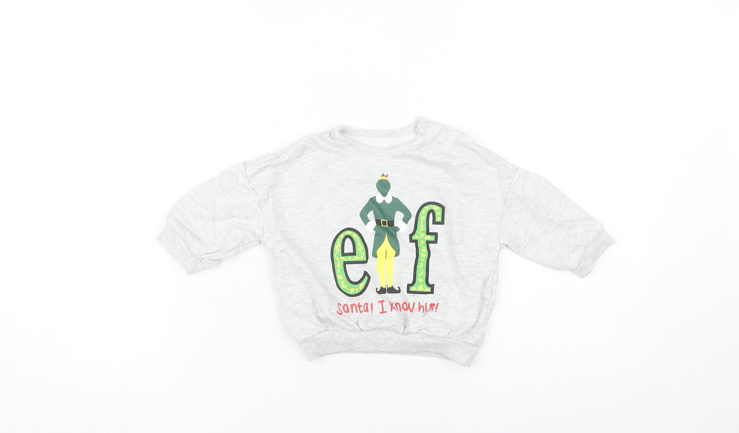 George Unisex Grey Christmas Elf Top 6-9 Months