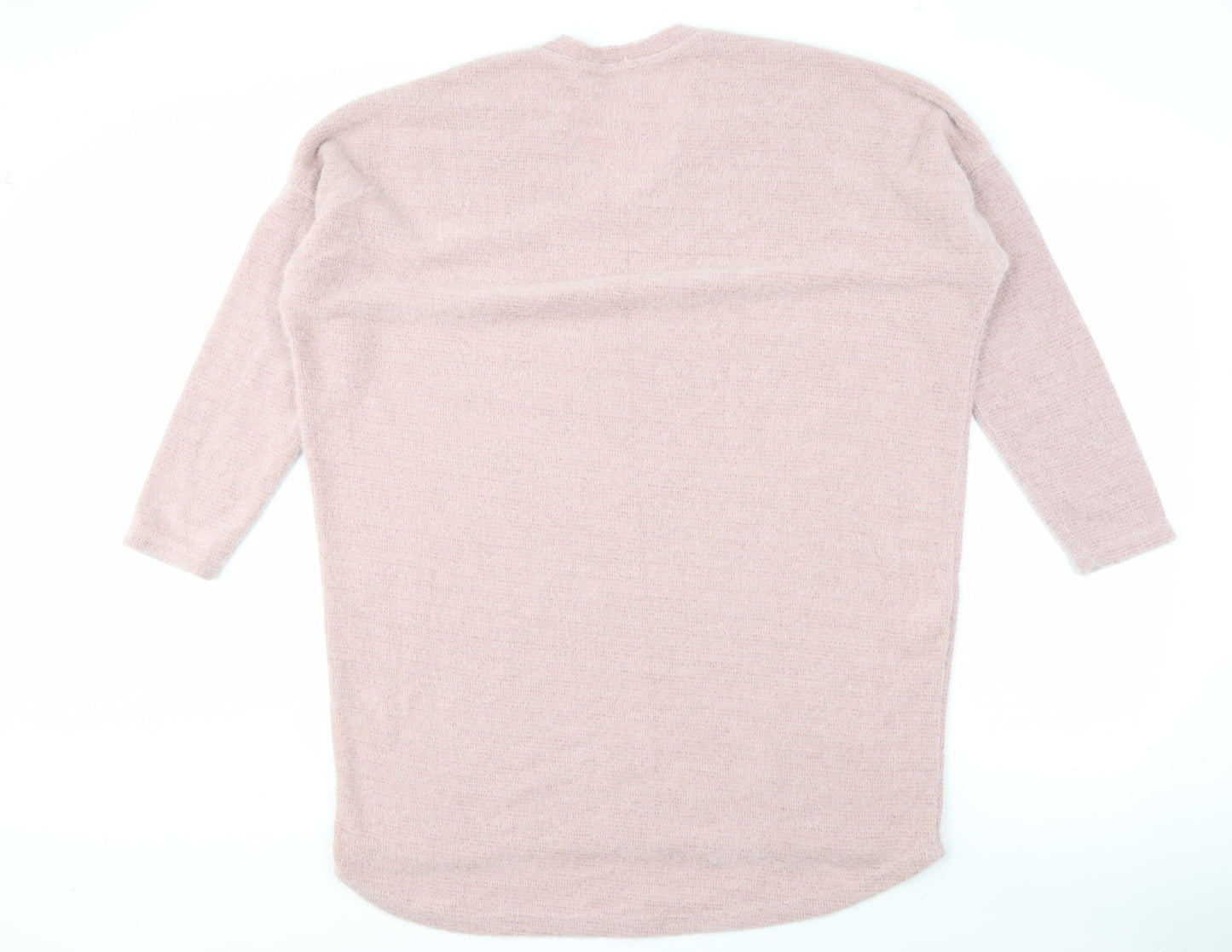 Blue Vanilla Women's Pink V-Neck Pullover Jumper