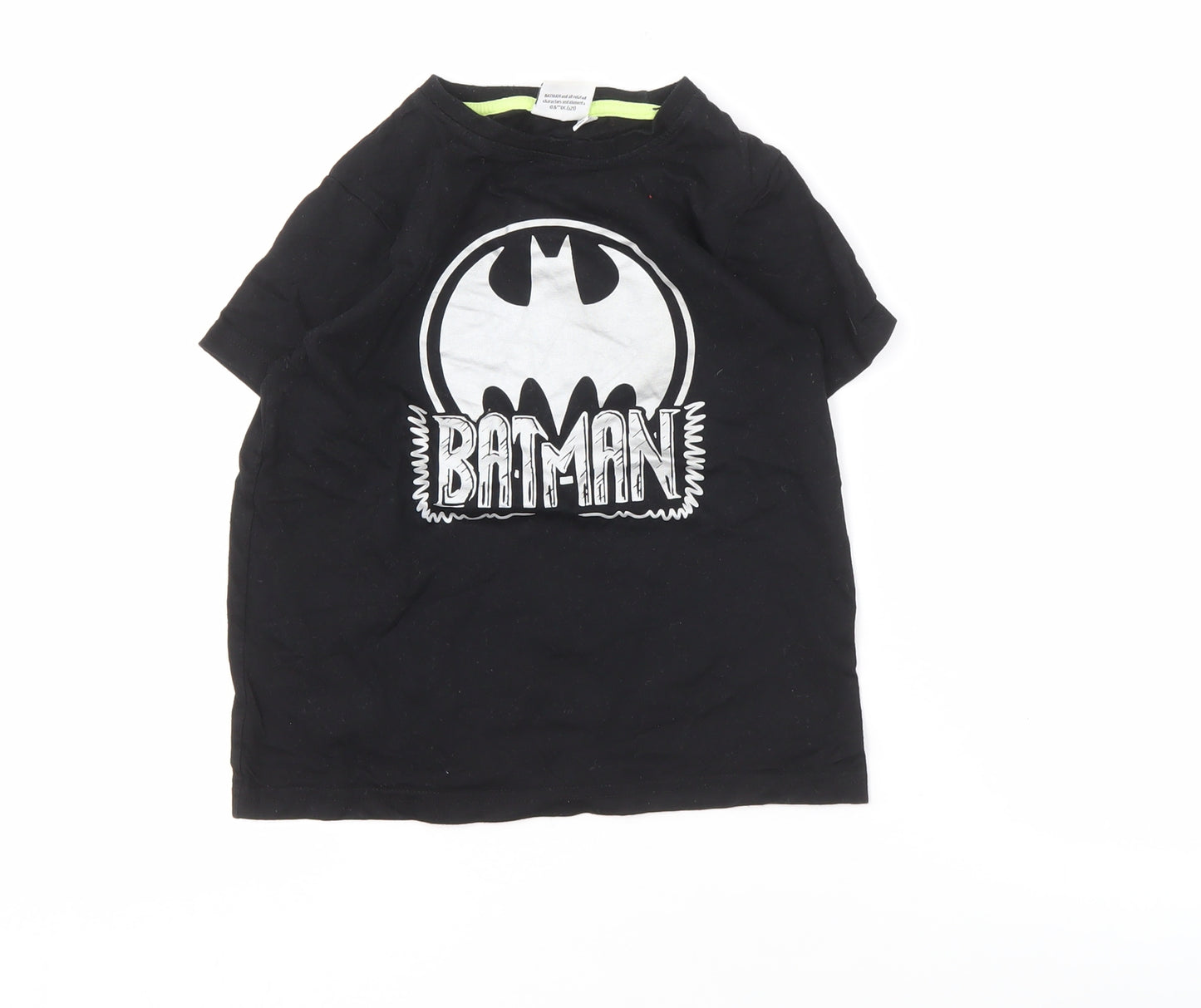 Batman Boys Black Graphic T-Shirt 7-8 Years