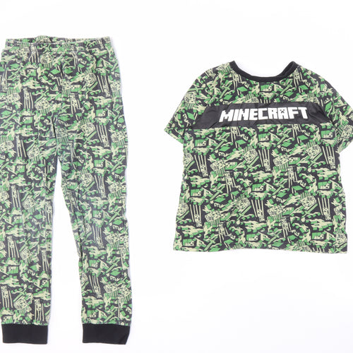 Minecraft Boys Green Pyjama Set - 9-10 Years