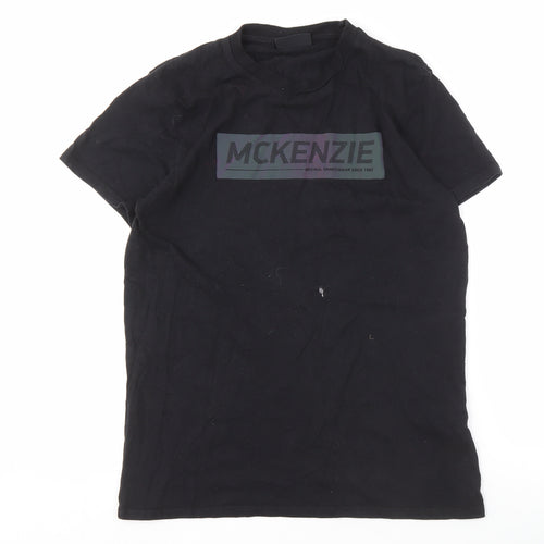 McKenzie Men's Black Logo T-Shirt, Size S