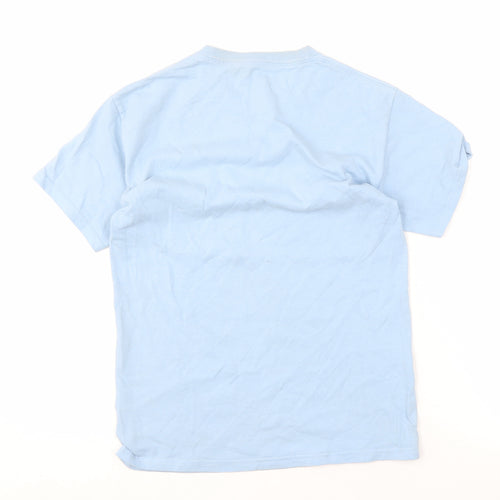 Hanes Unisex Adults Blue Basic T-Shirt M