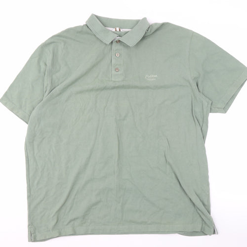 Cotton Traders Men's Green Polo Shirt 2XL Short Sleeve