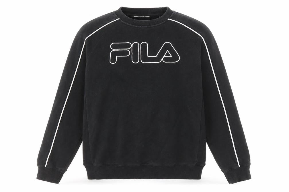 Front view of Fila men’s black pullover sweatshirt s