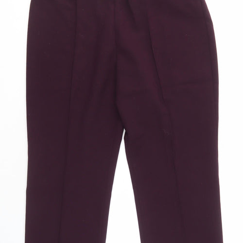 Classic Women's Purple Trousers, Size 14, Zip Closure