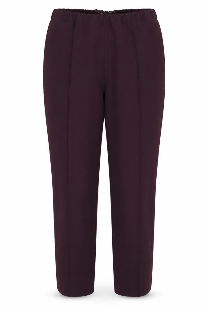 Front view of Classics Women's Purple Trousers, size 14, Zip Closure