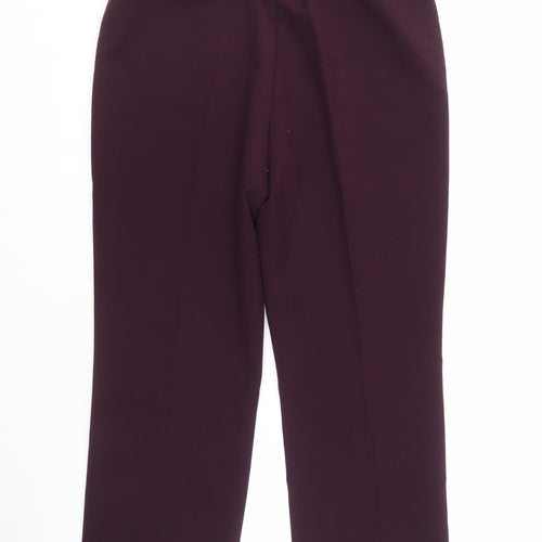 Classic Women's Purple Trousers, Size 14, Zip Closure