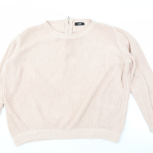 Wallis Women's Beige Crew Neck Jumper Size L