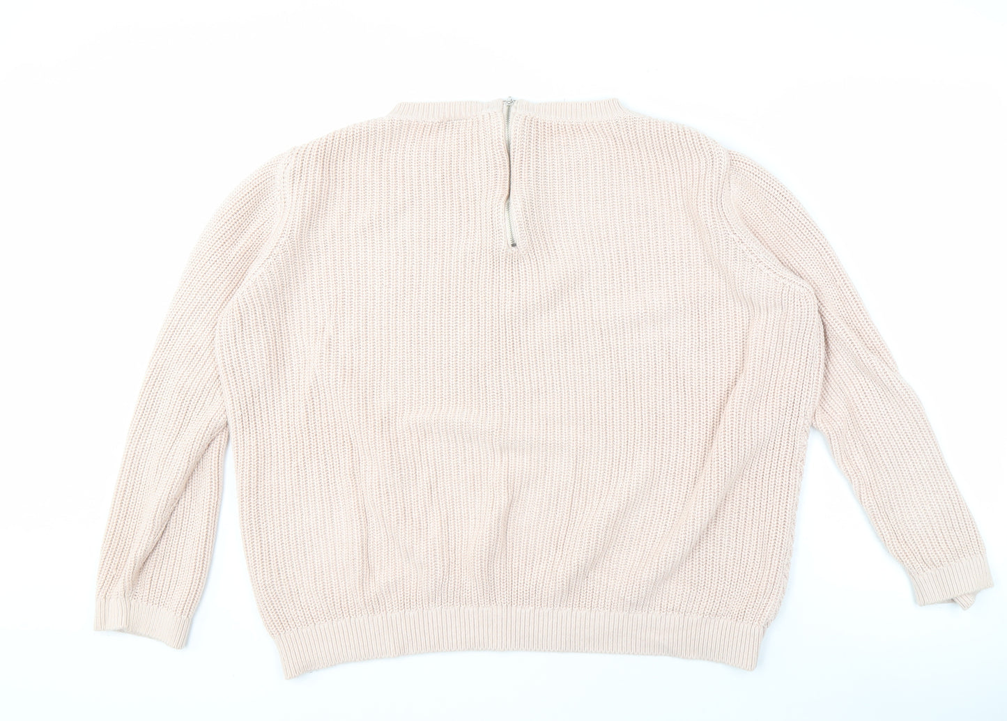 Wallis Women's Beige Crew Neck Jumper Size L