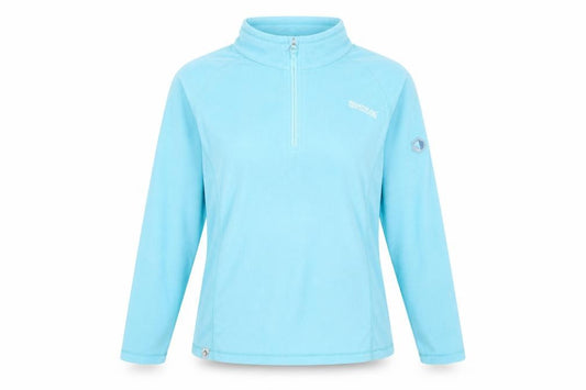 Front view of Regatta Women's Blue, size 12, 1/4 Zip Sweatshirt