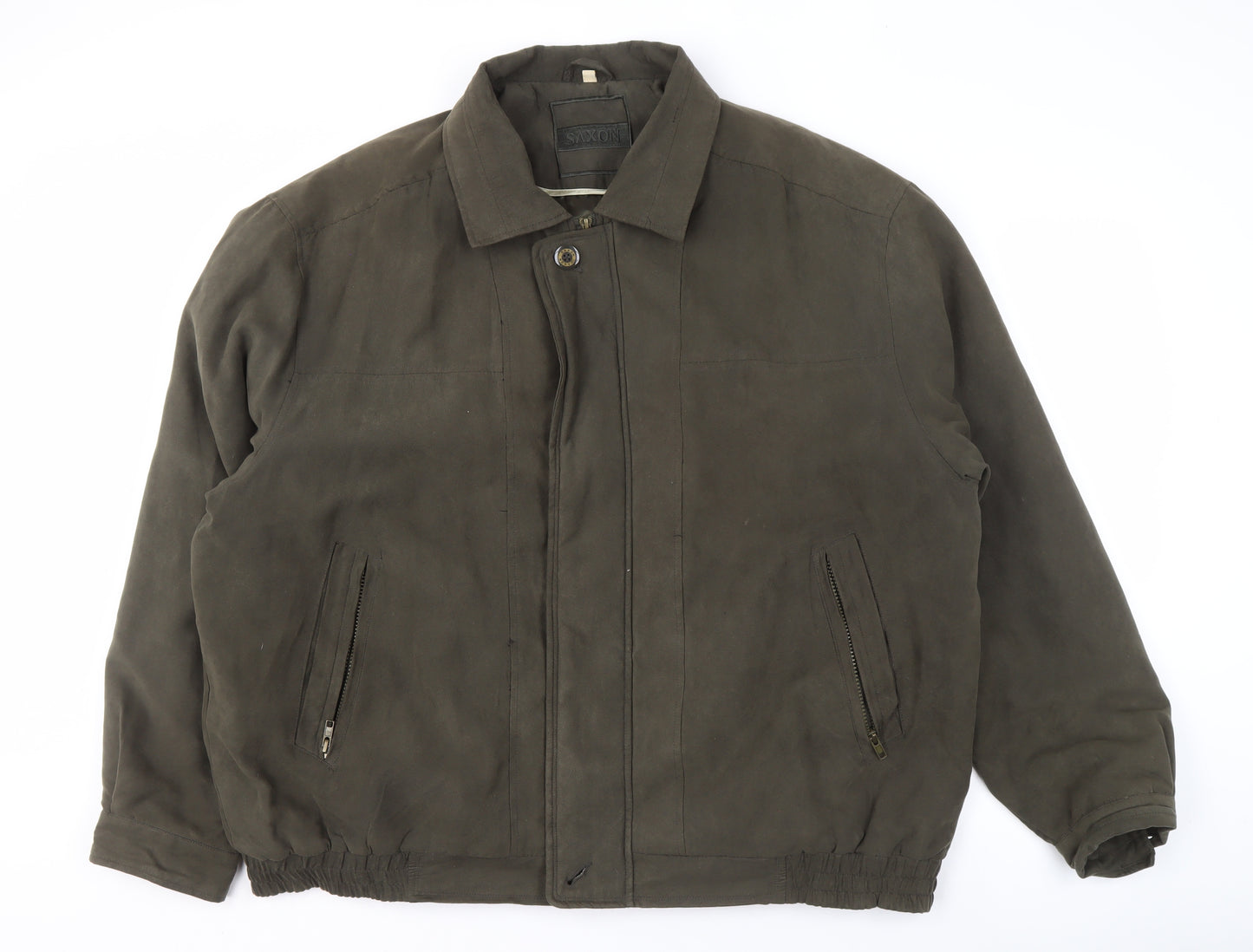Saxon Men's Green XL Basic Jacket - Casual Style