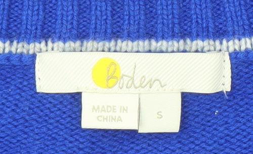 Boden Women's Blue Crew Neck Pullover Jumper S