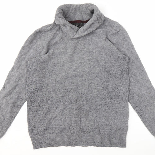 Marks and Spencer Grey Roll Neck Men's Medium Jumper