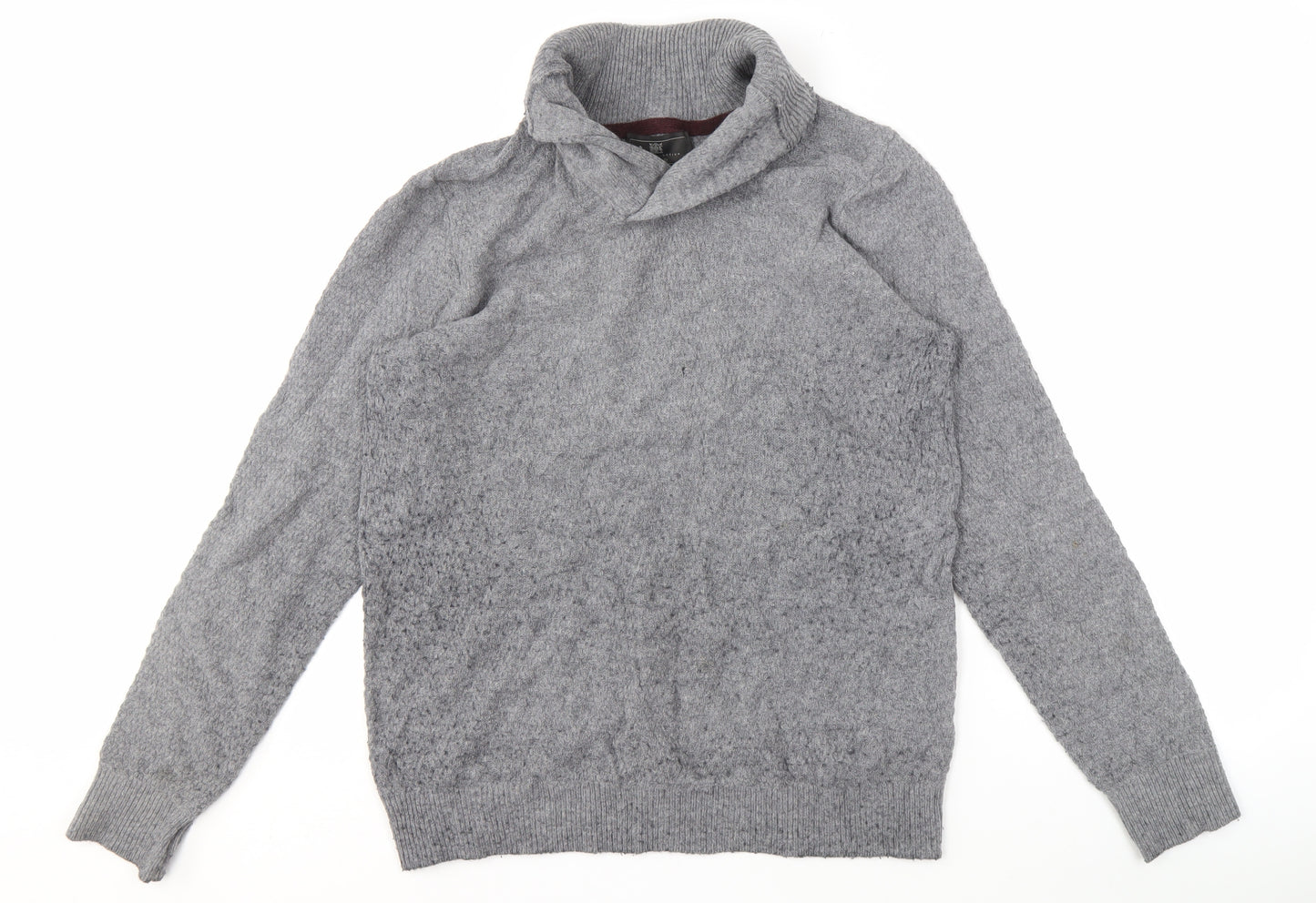 Marks and Spencer Grey Roll Neck Men's Medium Jumper