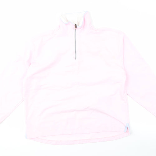 Crew Clothing Co Men's Pink M 1/4 Zip Sweatshirt