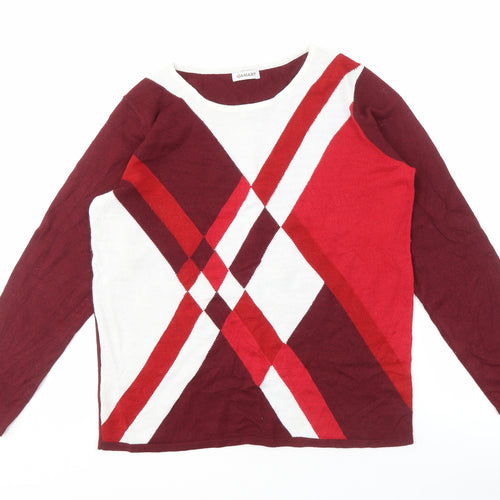Damart Women's Multicoloured M Knit Argyle T-Shirt