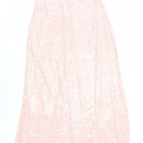 Morgan & Co. Pink Sequin Long Dress, S, Party