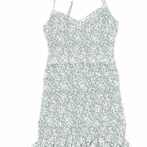 Abercrombie & Fitch Women's Green Floral Dress - S