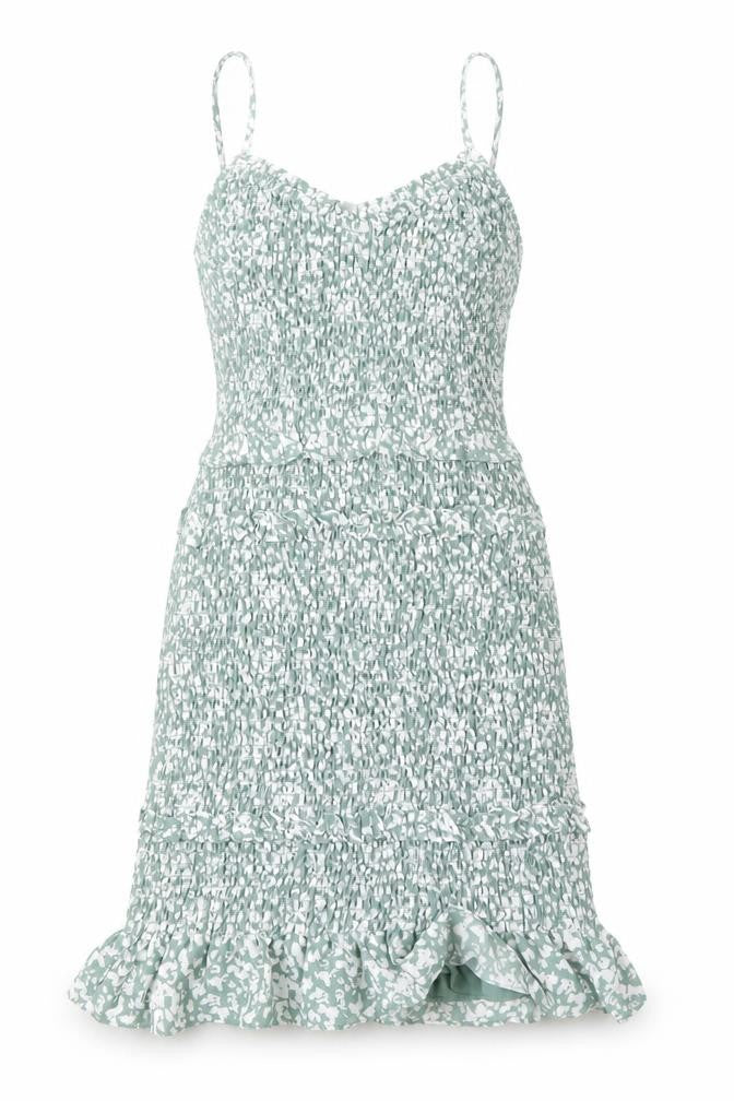 Abercrombie & Fitch Women's Green Floral Dress - S