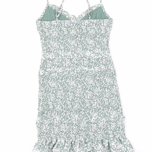 Abercrombie & Fitch Women's Green Floral Dress - S